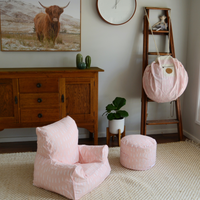 Raindrops Bean Chair Cover - Pink