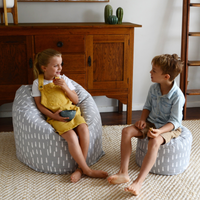 Raindrops Bean Bag Cover - Grey