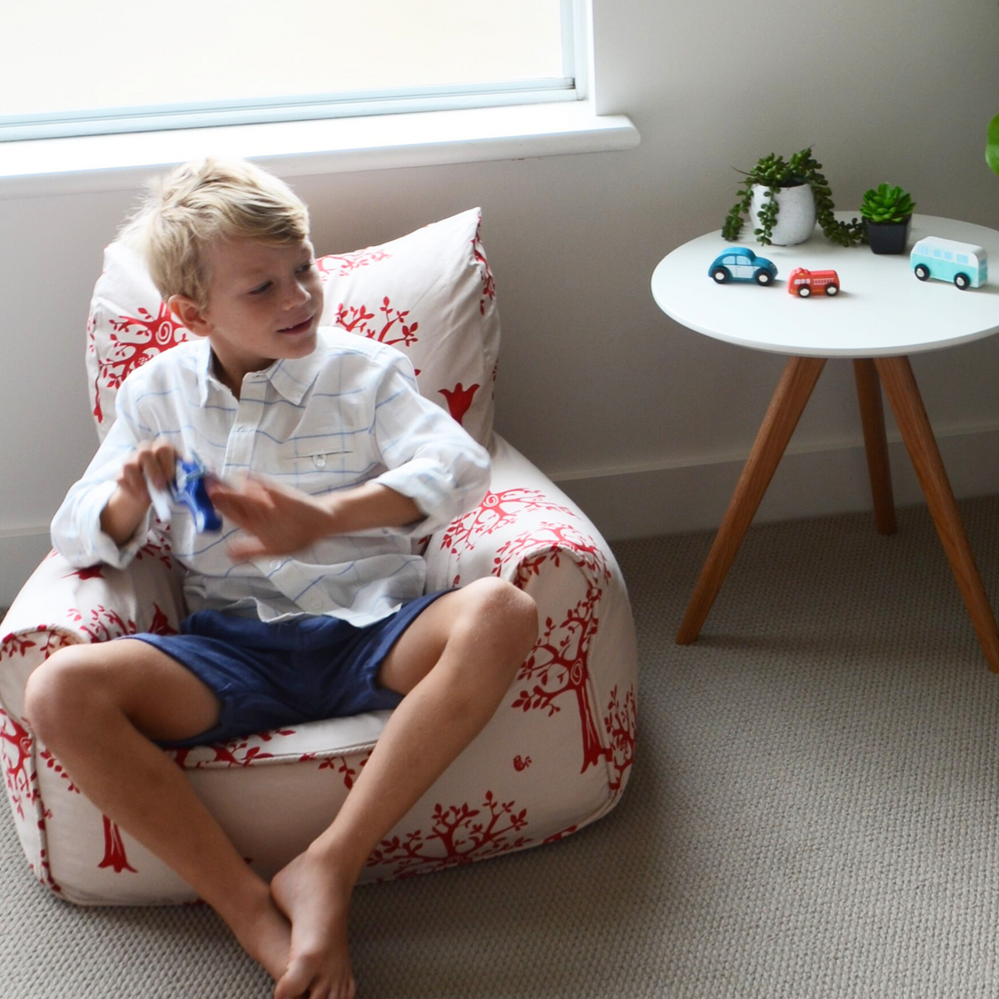 Orchard Red Bean Chair Cover