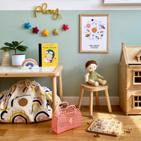 "Glow in the dark" Rainbows & Stars Play Pouch