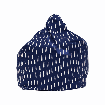 Raindrops Bean Bag Cover - Indigo Blue