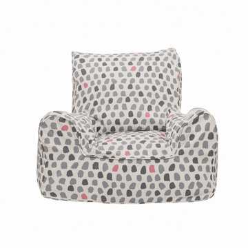 Splotches Bean Chair Cover - Pink & Grey
