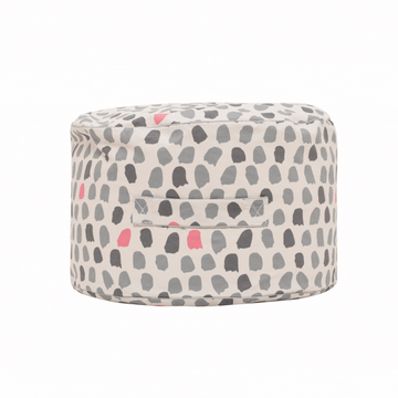 Splotches Ottoman Cover - Pink & Grey