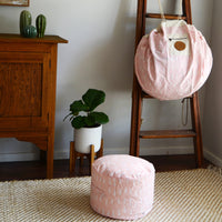 Raindrops Ottoman Cover - Pink