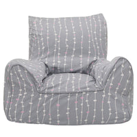 Pebbles Lane Grey & Pink Bean Chair Cover