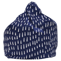 Raindrops Bean Bag Cover - Indigo Blue