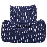 Raindrops Bean Chair Cover - Indigo Blue