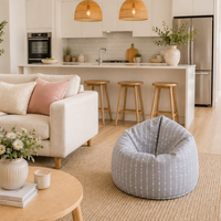 Pebbles Lane Grey & Pink Bean Bag