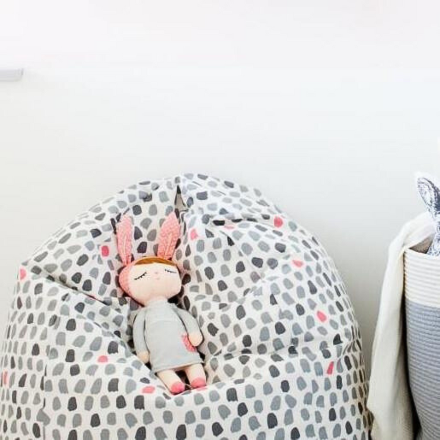 Splotches Bean Bag Cover - Pink & Grey