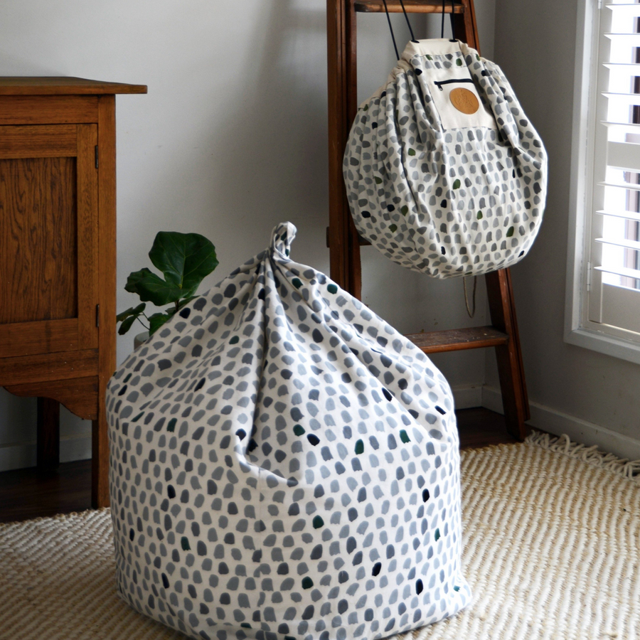Splotches Bean Bag Cover - Green & Grey