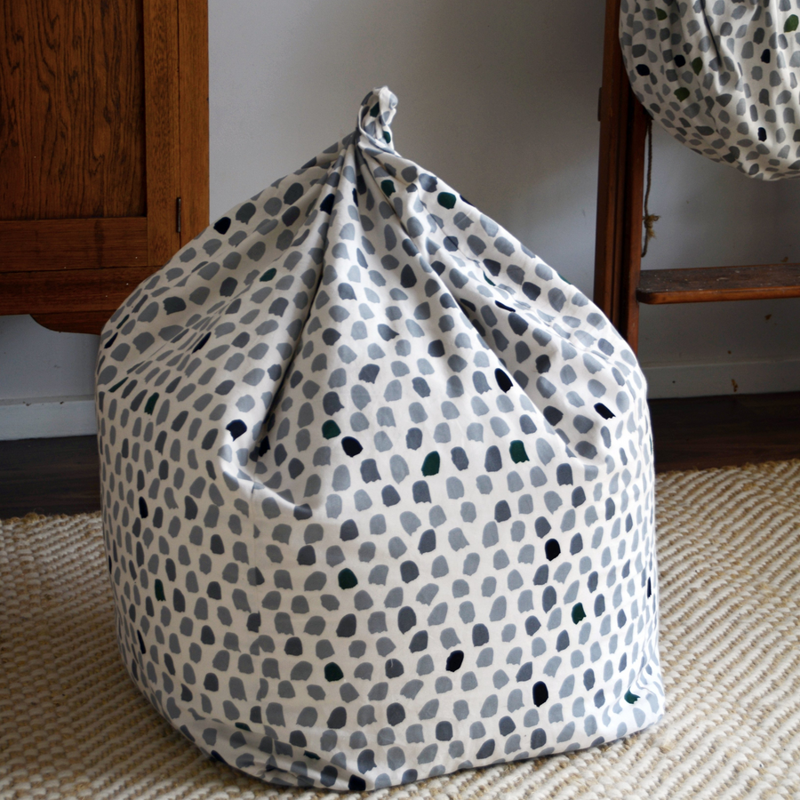 Splotches Bean Bag Cover - Green & Grey