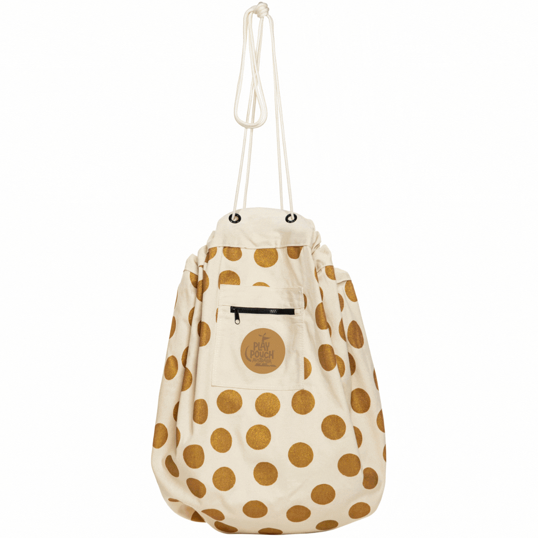 Glitter Gold Dots Printed Play Pouch - PRE ORDER