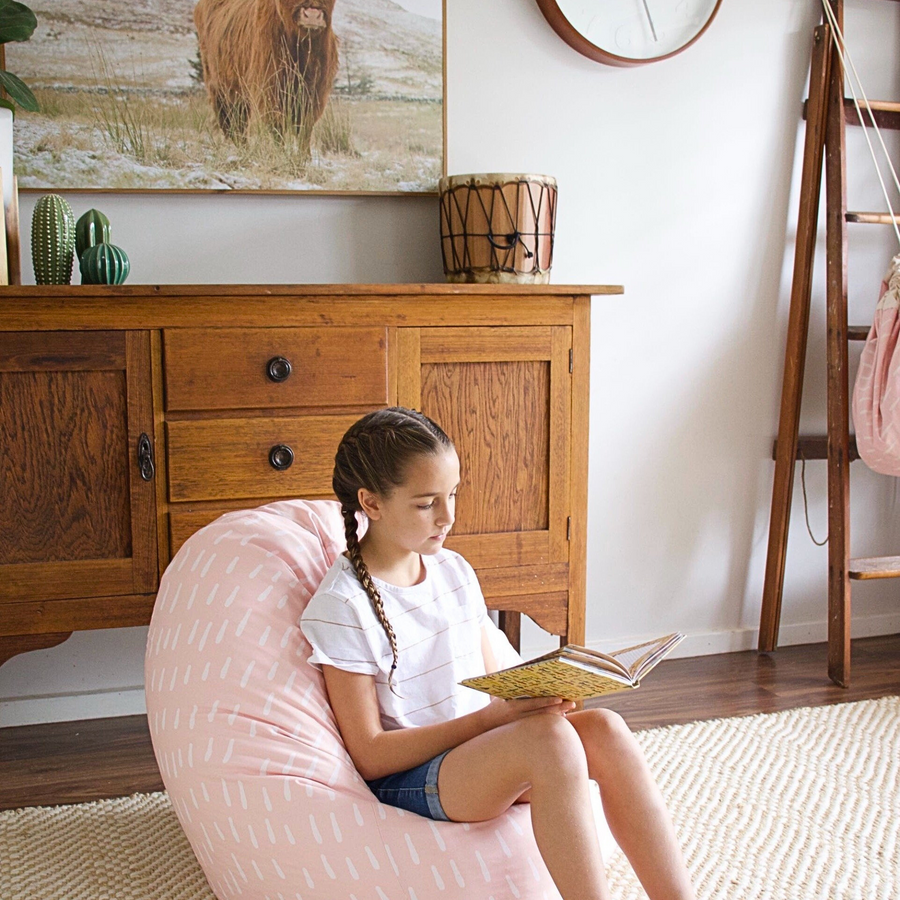 Raindrops Bean Bag Cover - Pink