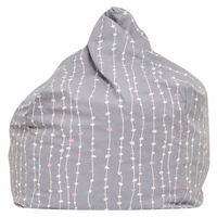 Pebbles Lane Grey & Pink Bean Bag