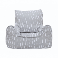 Raindrops Bean Chair Cover - Grey