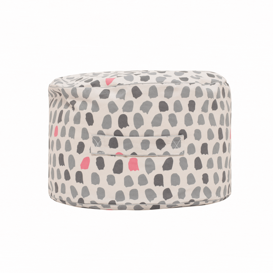 Splotches Ottoman Cover - Pink & Grey
