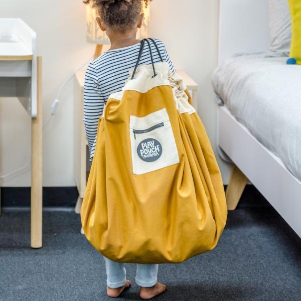 Colonel Mustard Play Pouch - Toy Storage Bag and Play Mat in One
