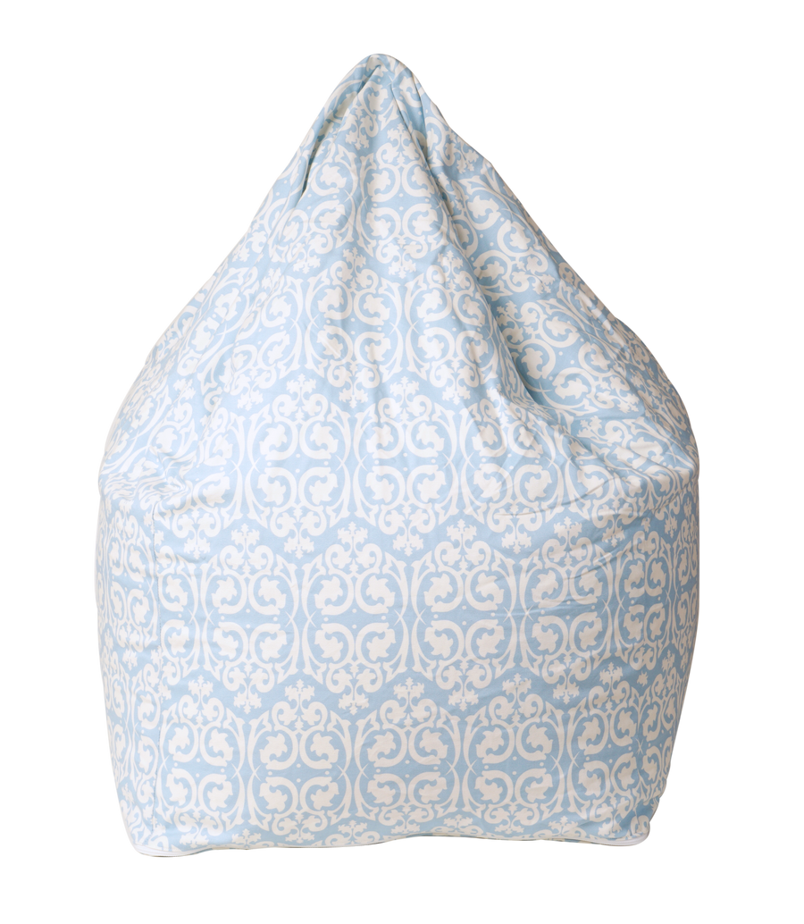 Damask Bean Bag Cover - Blue