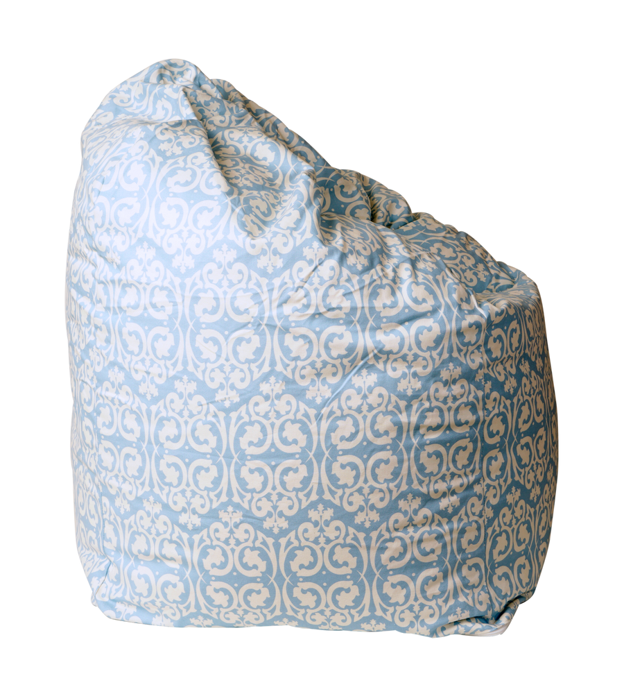 Damask Bean Bag Cover - Blue