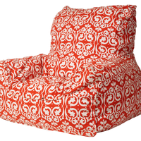 Damask Bean Chair Cover - Red