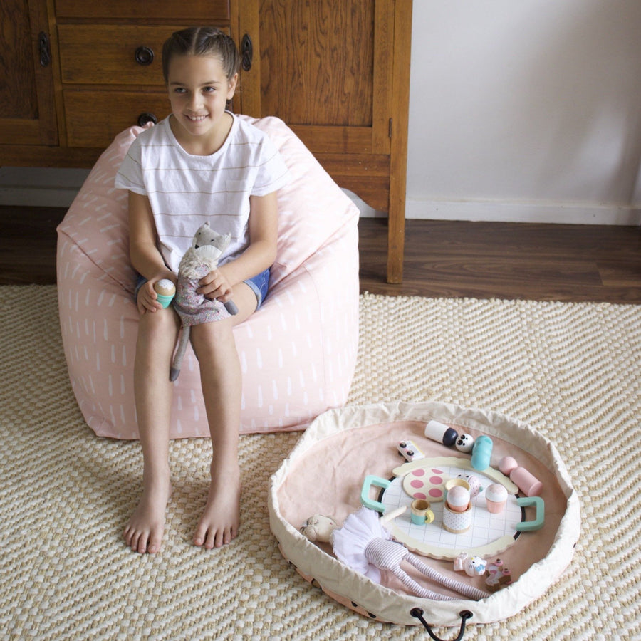Raindrops Bean Bag Cover - Pink