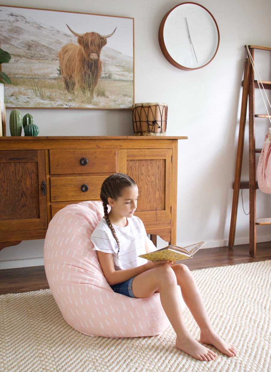Raindrops Bean Bag Cover - Pink