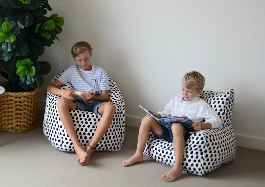 Splotches Bean Bag Cover - Black & White