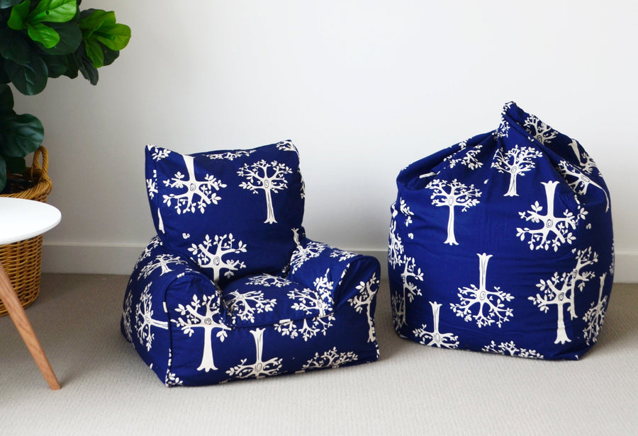 Orchard Navy Bean Bag Cover