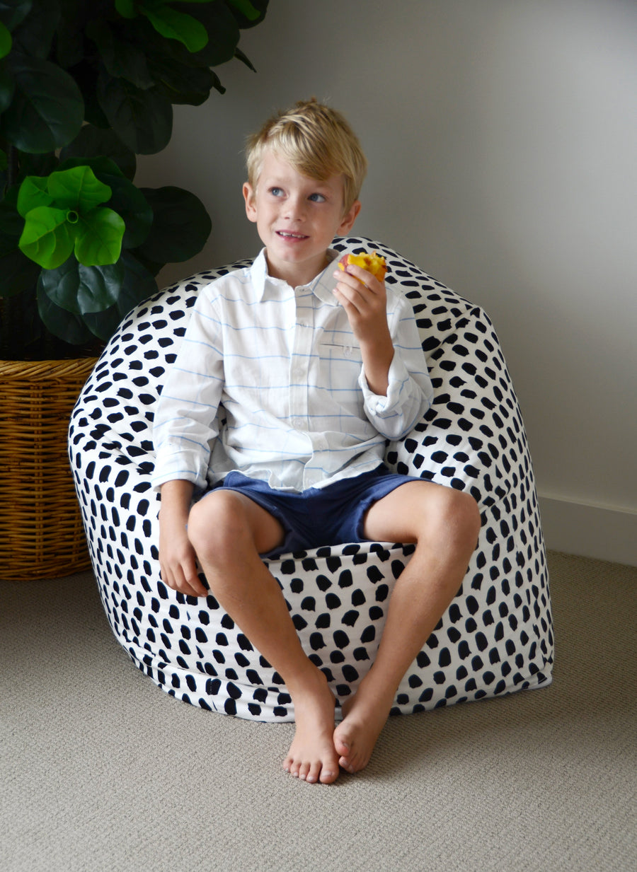 Splotches Bean Bag Cover - Black & White
