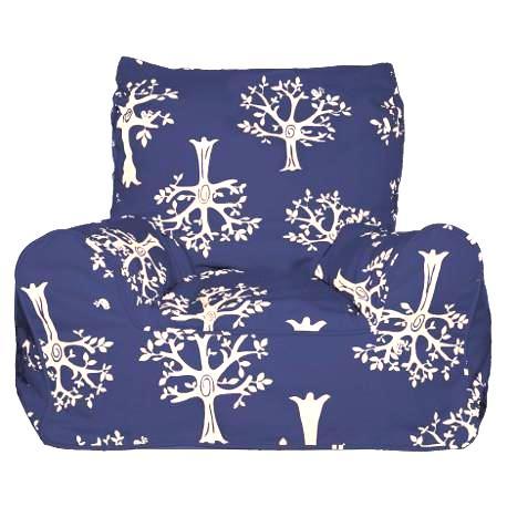 Orchard Navy Bean Chair Cover