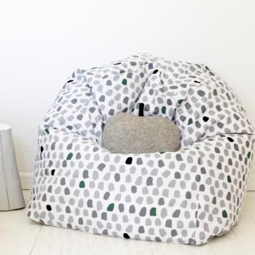 Splotches Bean Bag Cover - Green & Grey