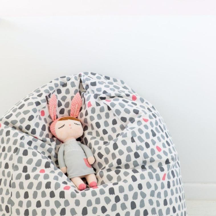 Splotches Bean Bag Cover - Pink & Grey