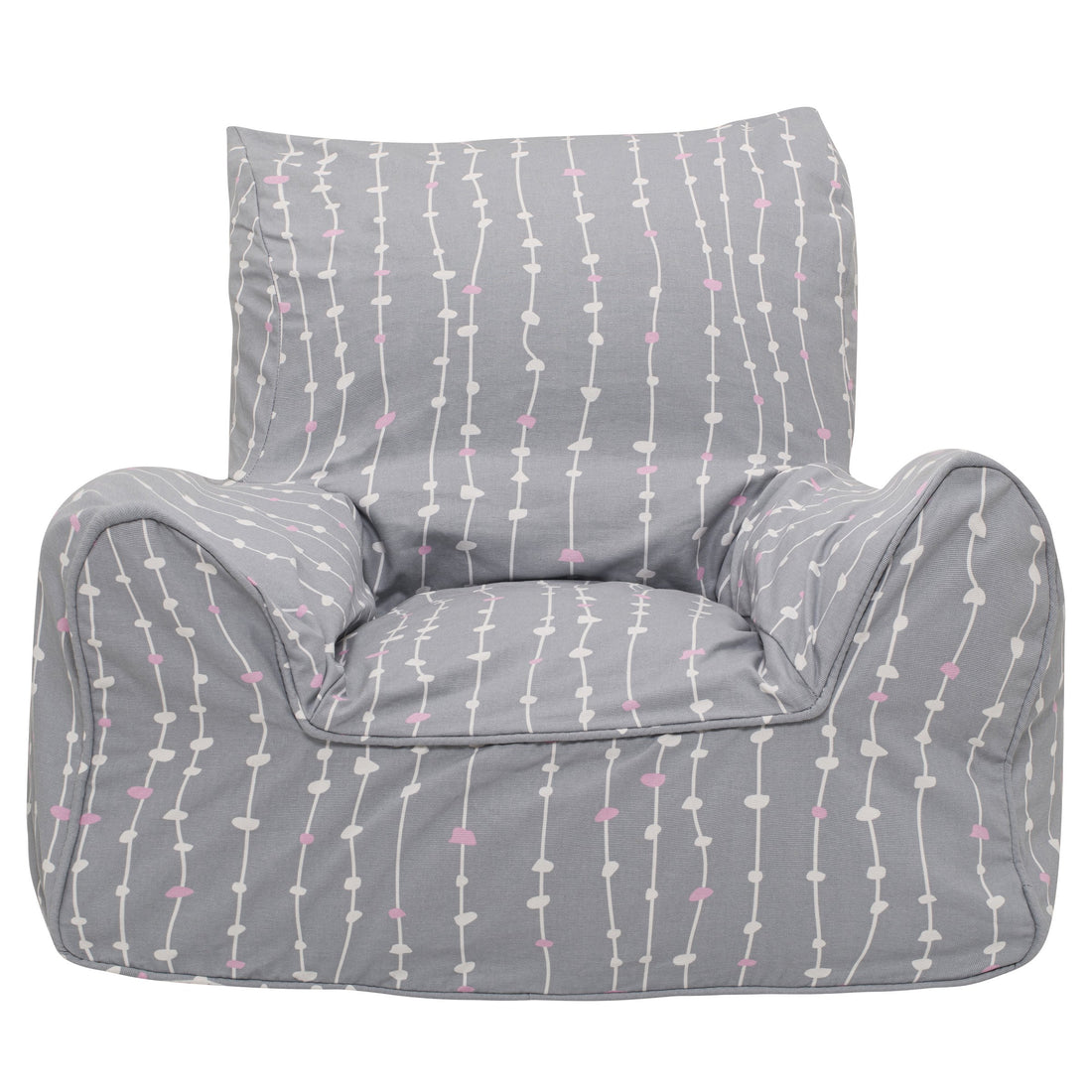 Pebbles Lane Grey & Pink Bean Chair Cover