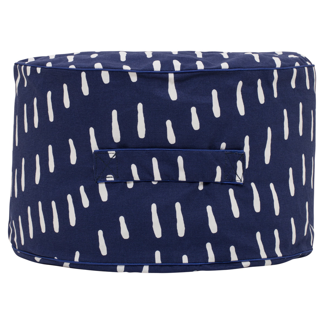 Raindrops Ottoman Cover - Indigo Blue