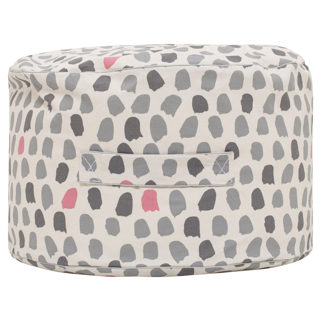 Splotches Ottoman Cover - Pink & Grey
