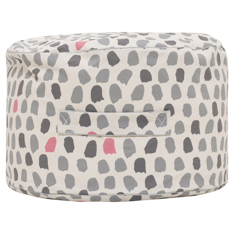 Splotches Ottoman Cover - Pink & Grey